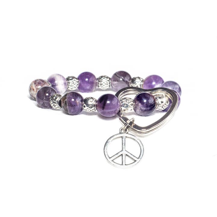 PORTACHIAVI SECOND CHANCE IN AMETISTA per la vendita all'ingrosso da parte di Made as Intended