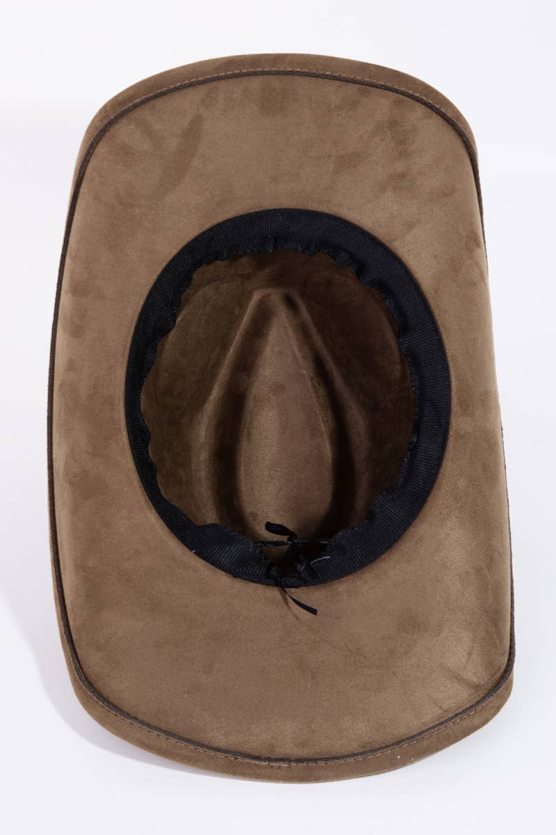 Collections by Fame Accessories - Wholesale Fedora - Women's - Rope Braid Strap Western Cowboy Hat9