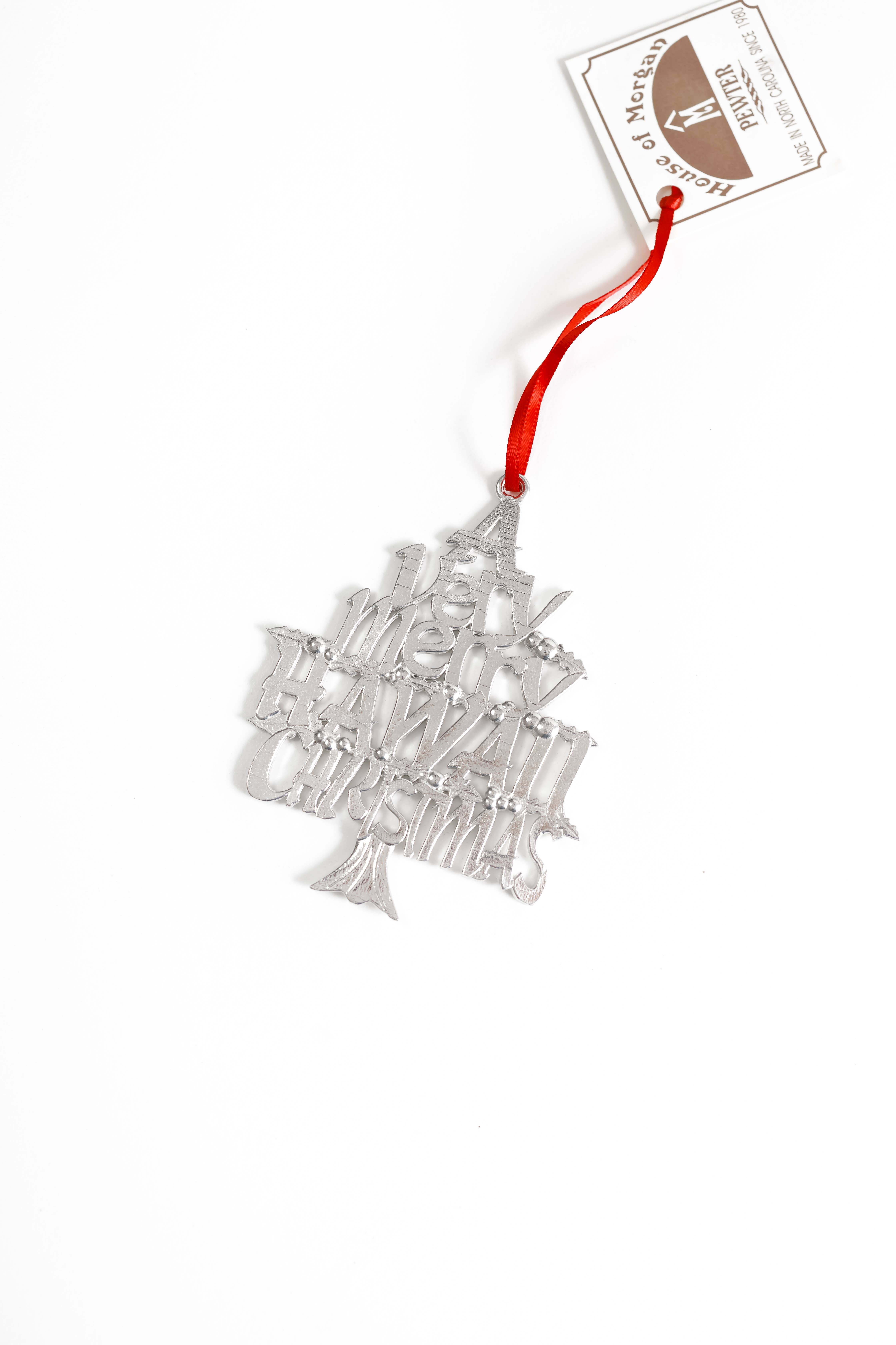 House of Morgan Pewter - Wholesale Ornament - Merry Hawaii Christmas Ornament - Hawaii Gifts4