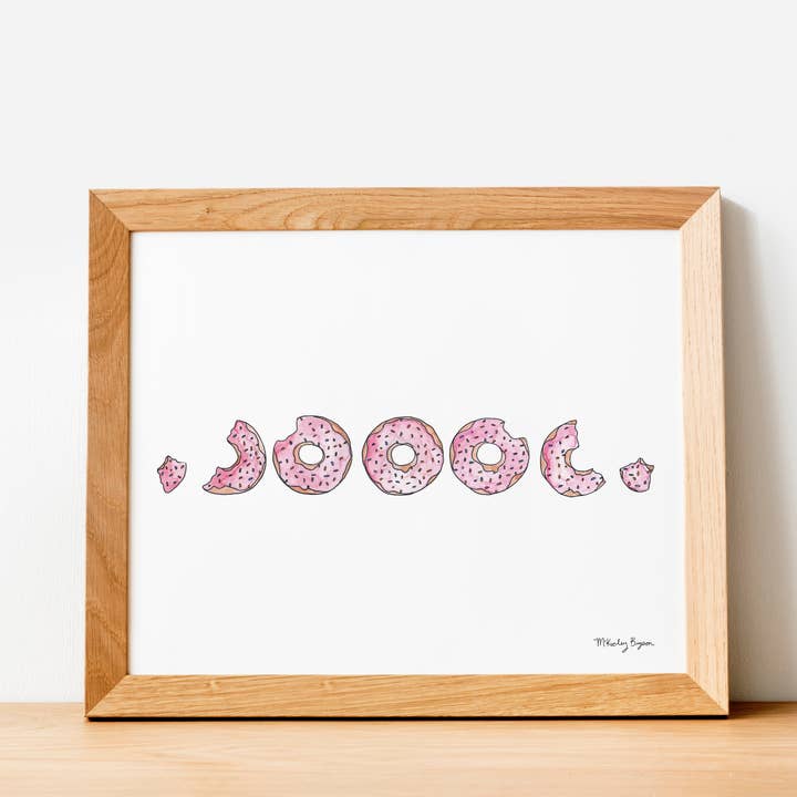 Donut Eclipse | Aquarel Print voor wholesale door Lucky Bat Paper Co.