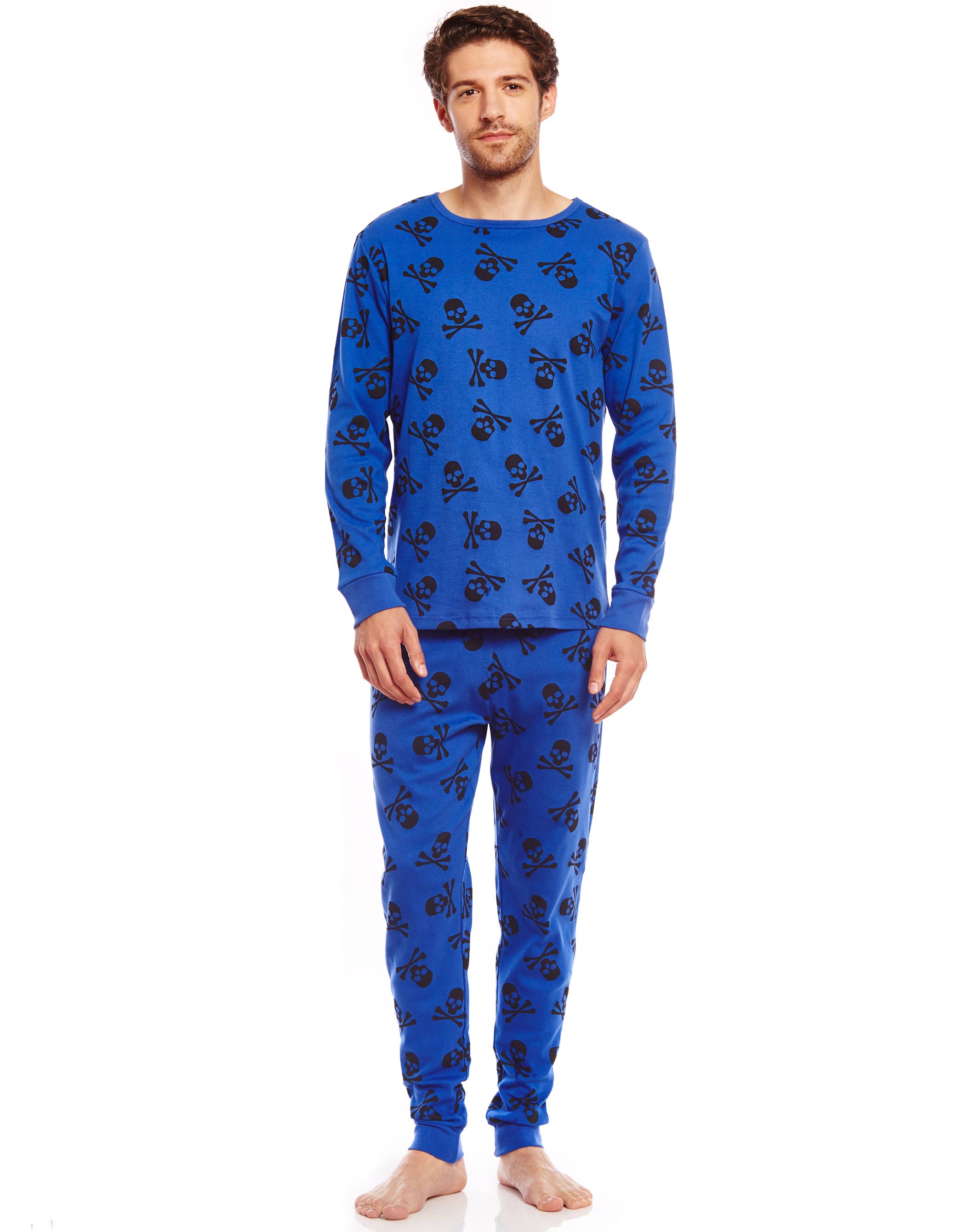 Leveret Pajamas - Wholesale Sleepwear Set - Men's - Mens Two Piece Cotton Pajamas Print19