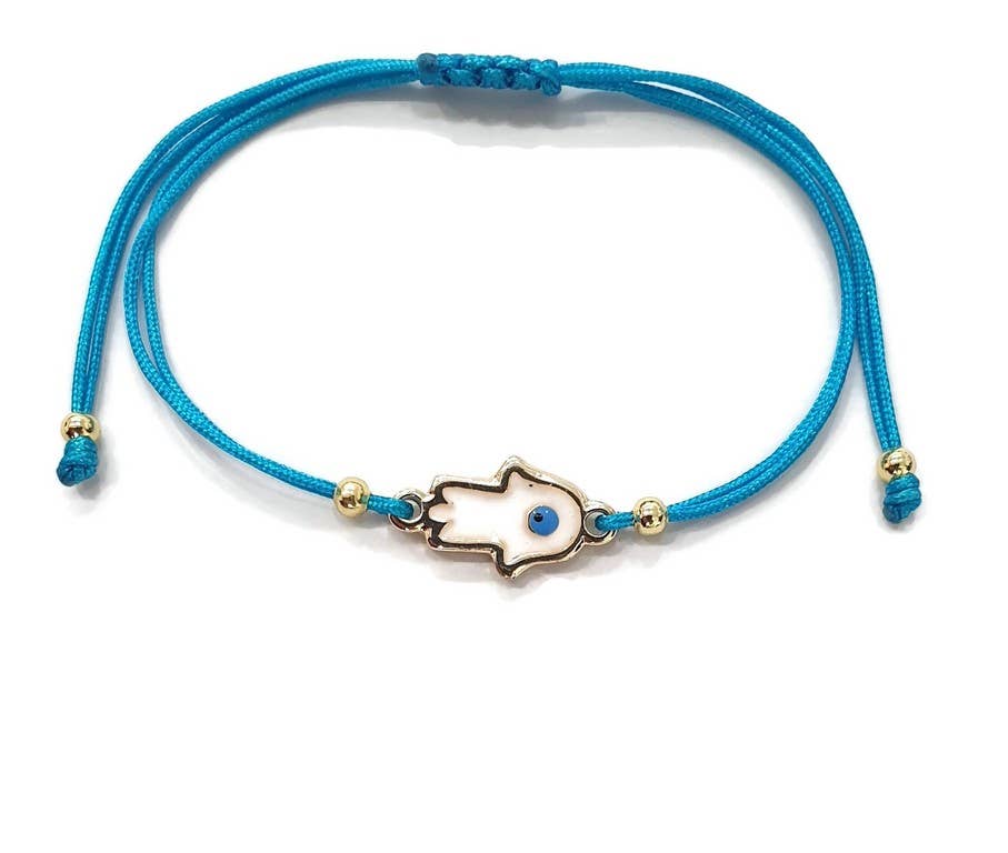 Loli - Wholesale Charm/Dangle Bracelet - Bracelet Hand Hamsa Evileye Evil Eye Enamel String Bracelet2