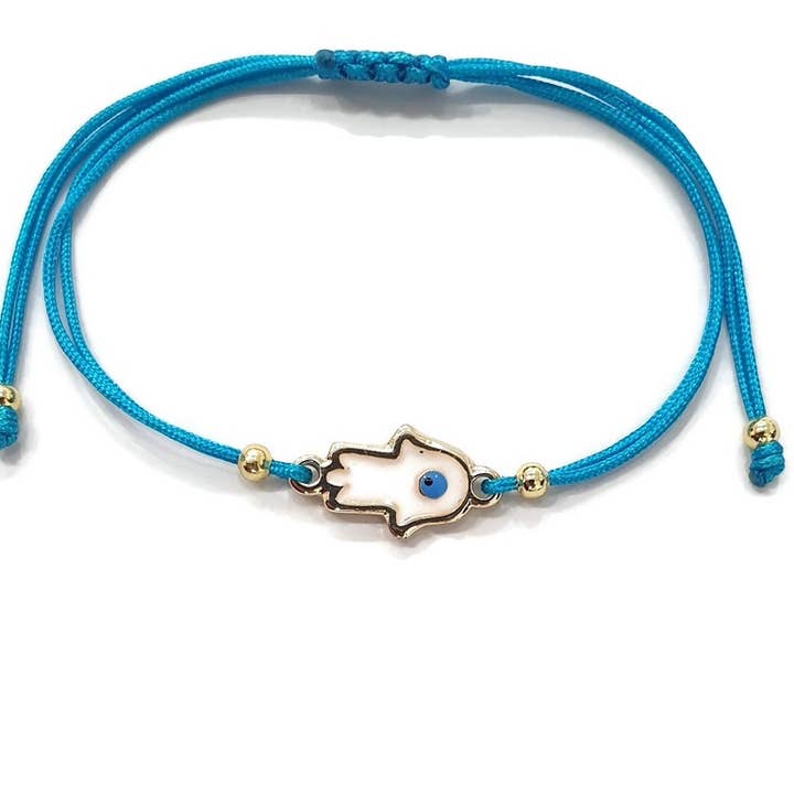 Loli - Wholesale Charm/Dangle Bracelet - Bracelet Hand Hamsa Evileye Evil Eye Enamel String Bracelet2