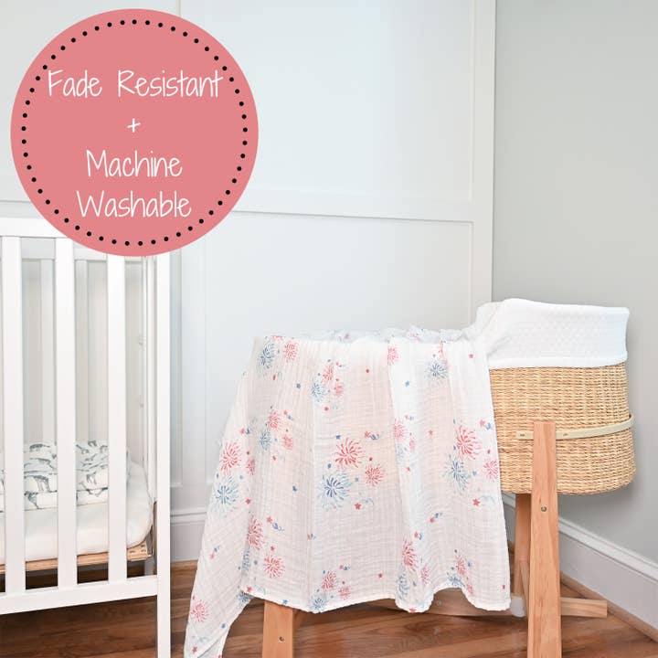 LollyBanks - Wholesale Swaddle - Baby - You're a Firework Baby Swaddle Blanket