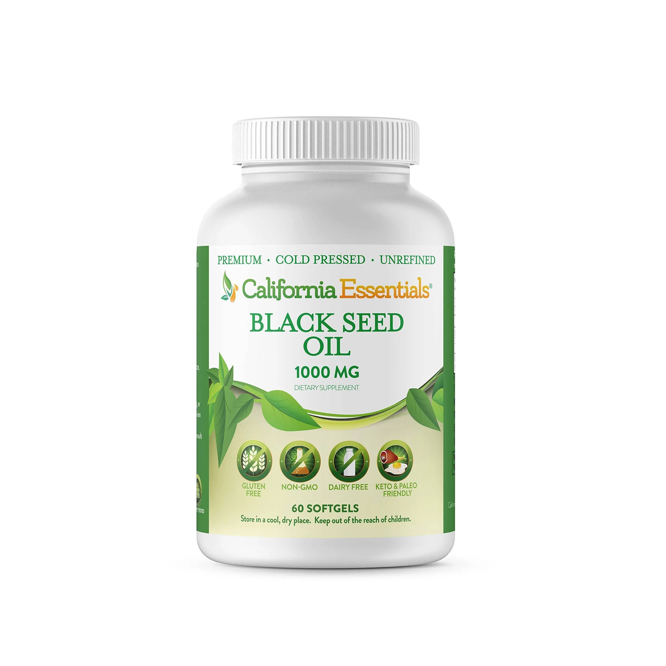 California Essentials - Wholesale Oral Supplement/Vitamin - Black Seed Oil Softgels - 1000mg Premium Cold Pressed