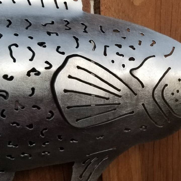 Designs by Dieter, LLC - Wholesale Wall Accent - Crappie Fish Metal Wall Art Right