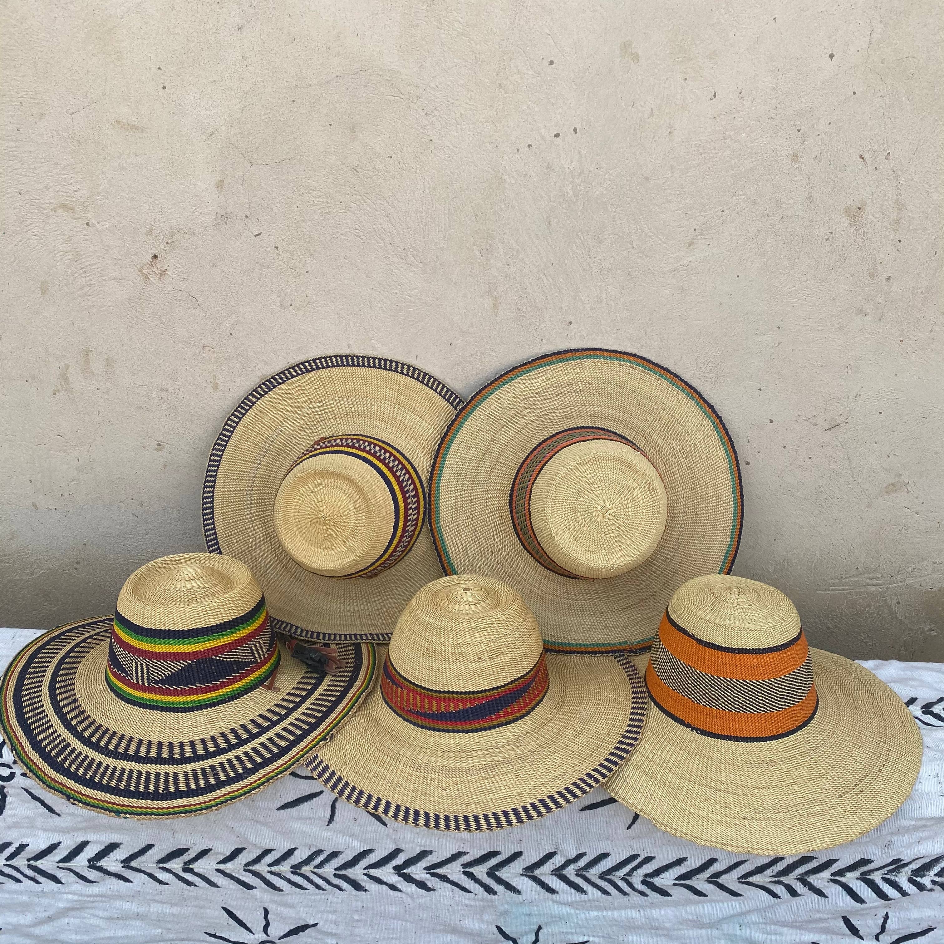 ARA BOLGA BASKETS LLC - Wholesale Straw Hat - Women's - Bolga/Ghana Hat / Handmade Hat (Copy)1