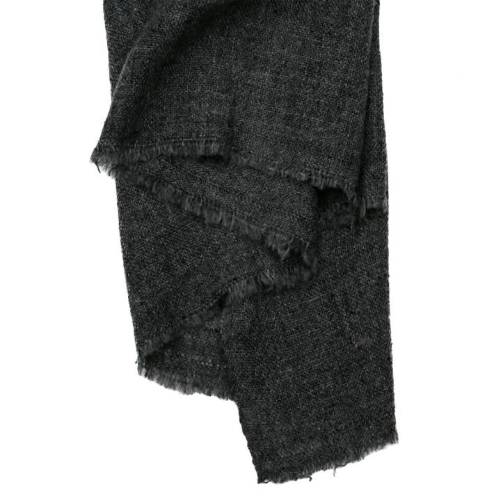 Tavy Tavy - Wholesale Scarf - Unisex - Graphite Dark Gray Oversized 100% Cashmere Scarf - Hand Dyed