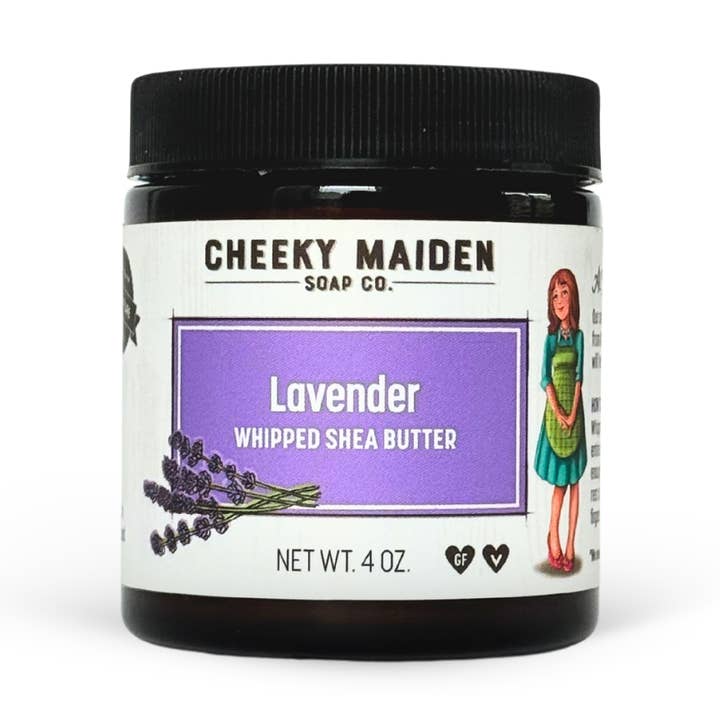 Vanilla Lavender Whipped Shea Butter for wholesale by Cheeky Maiden Soap Co