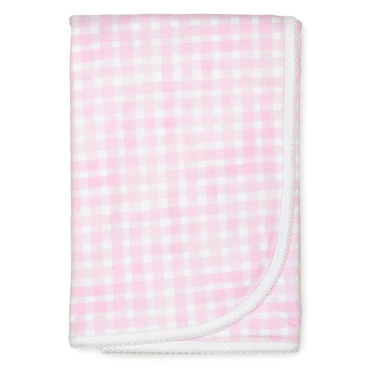 Pink Gingham Blanket for wholesale by Lavender Bow