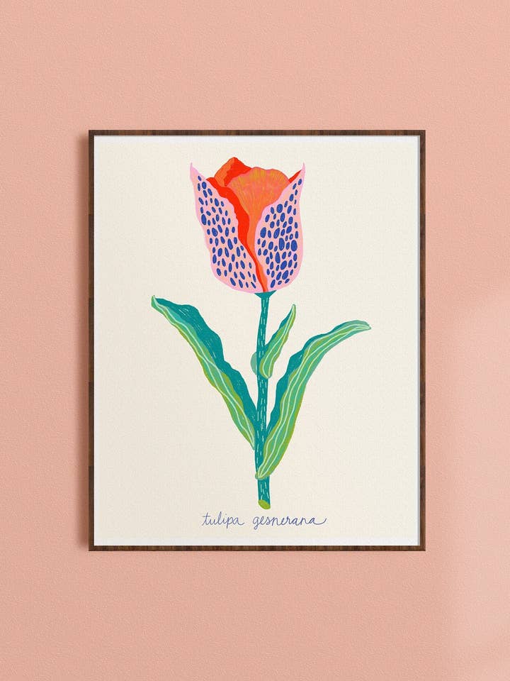 Colorful Tulip - Art Print for wholesale by Dream Folk Studio