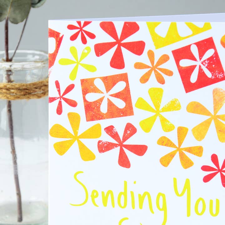 Sending you Sunshine Card for wholesale by Fiona Clabon Illustration