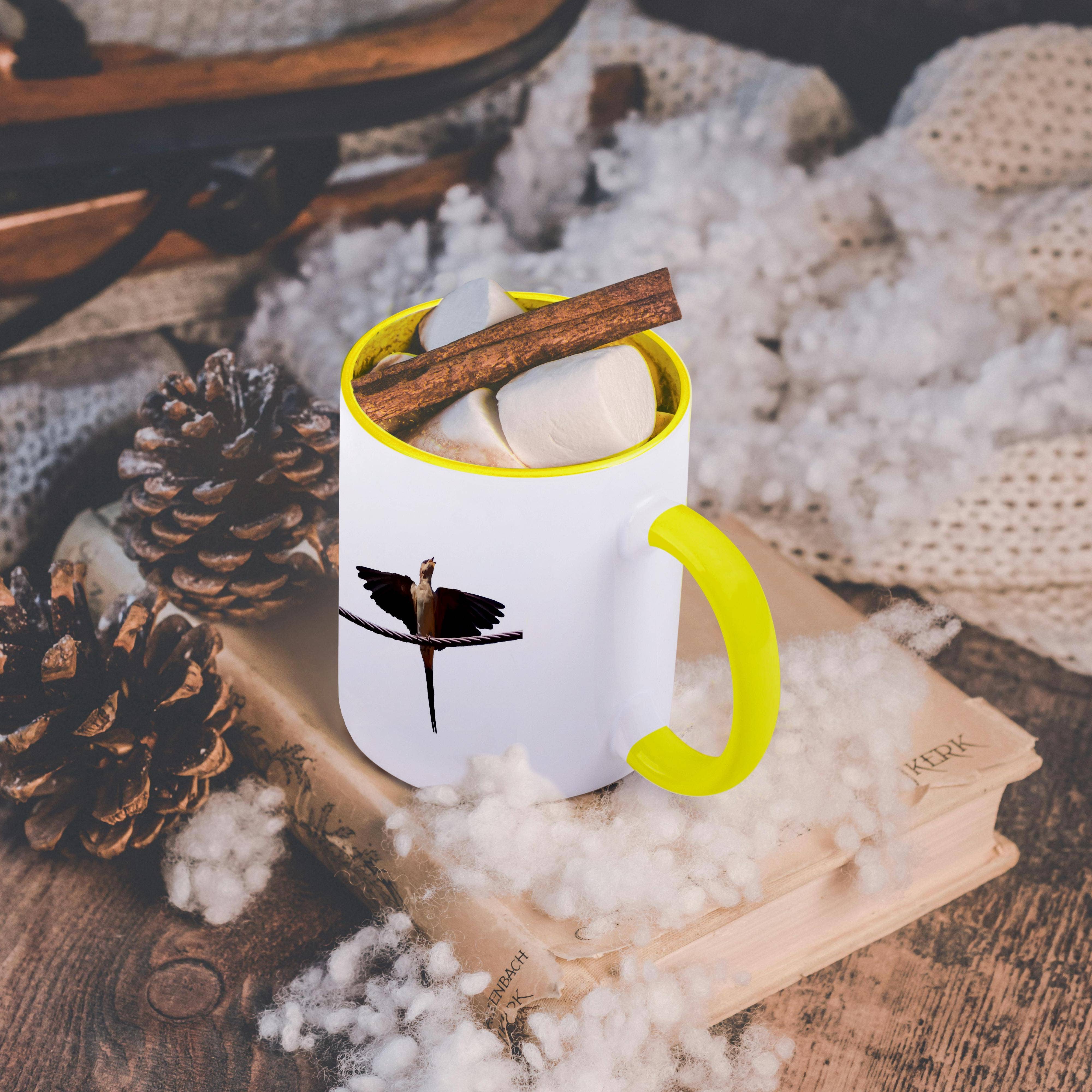 3dRose - Wholesale Coffee Mug - 3dRose, Swallow Bird Singing With Wıngs Outstretched Cut Out, Mug5