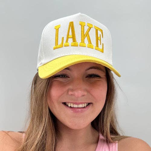 LM-3014 LAKE CAP NEON YELLOW for wholesale by Girlie Girl Originals