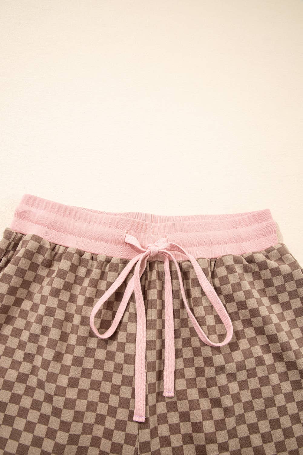 FULL TIME PURCHASE - Wholesale Lounge Set - Women's - Checkerboard Long Sleeve Pullover and Shorts Set14