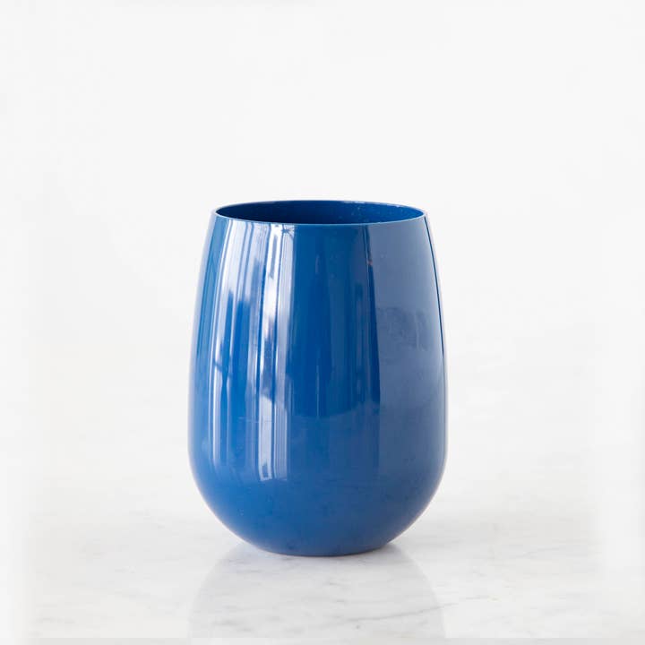 H&C Stemless Wine - Navy for wholesale by Hester & Cook - Stationery