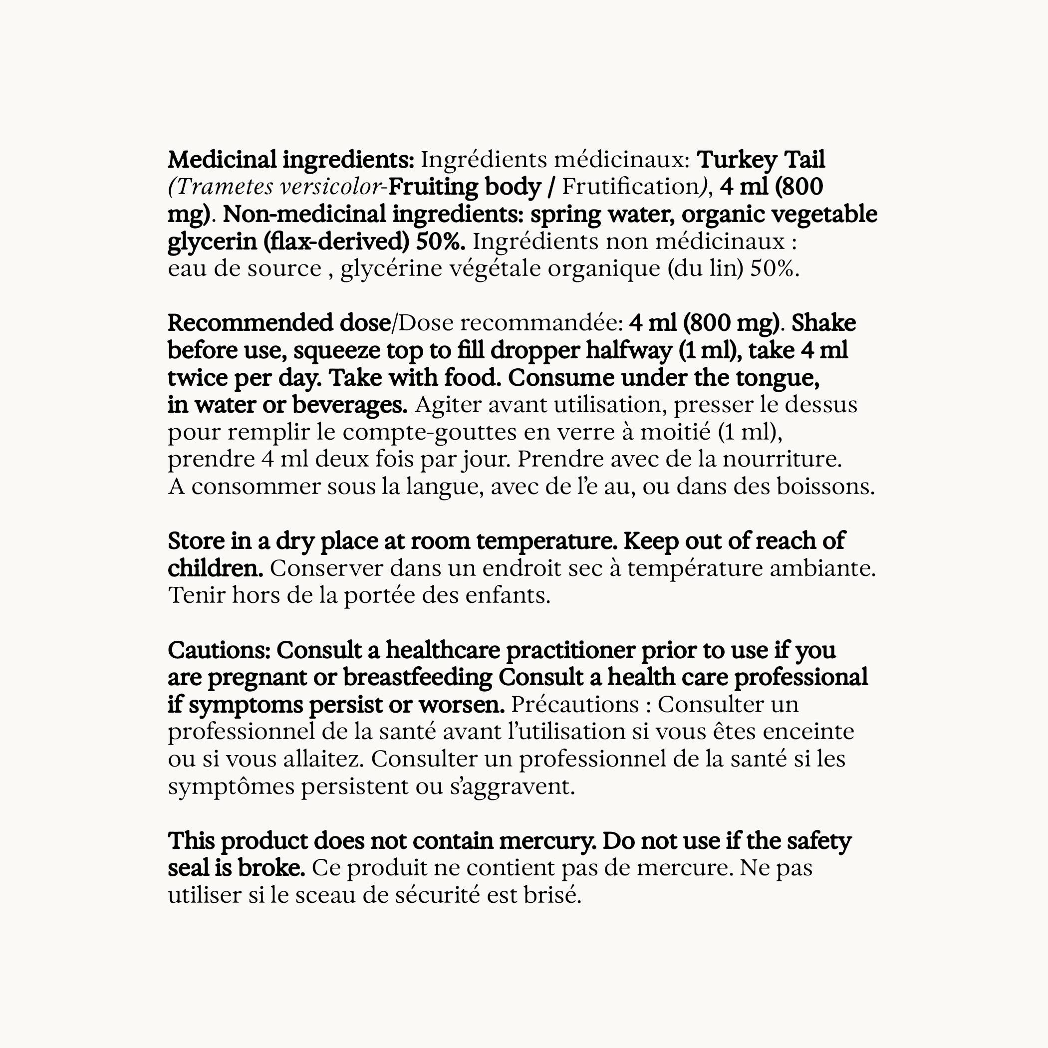 Rainbo Canada - Wholesale Tincture - Turkey Tail Extract Tincture *Alcohol-Free*2