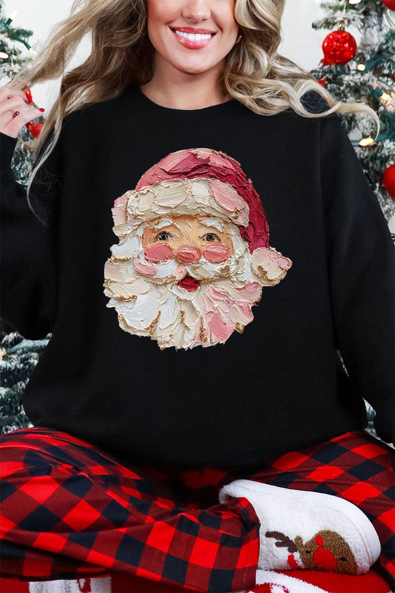 Wholesale Accessory Market - Wholesale Graphic Sweatshirt - Women's - The Painted Santa Heavy Blend Crew Sweatshirt0