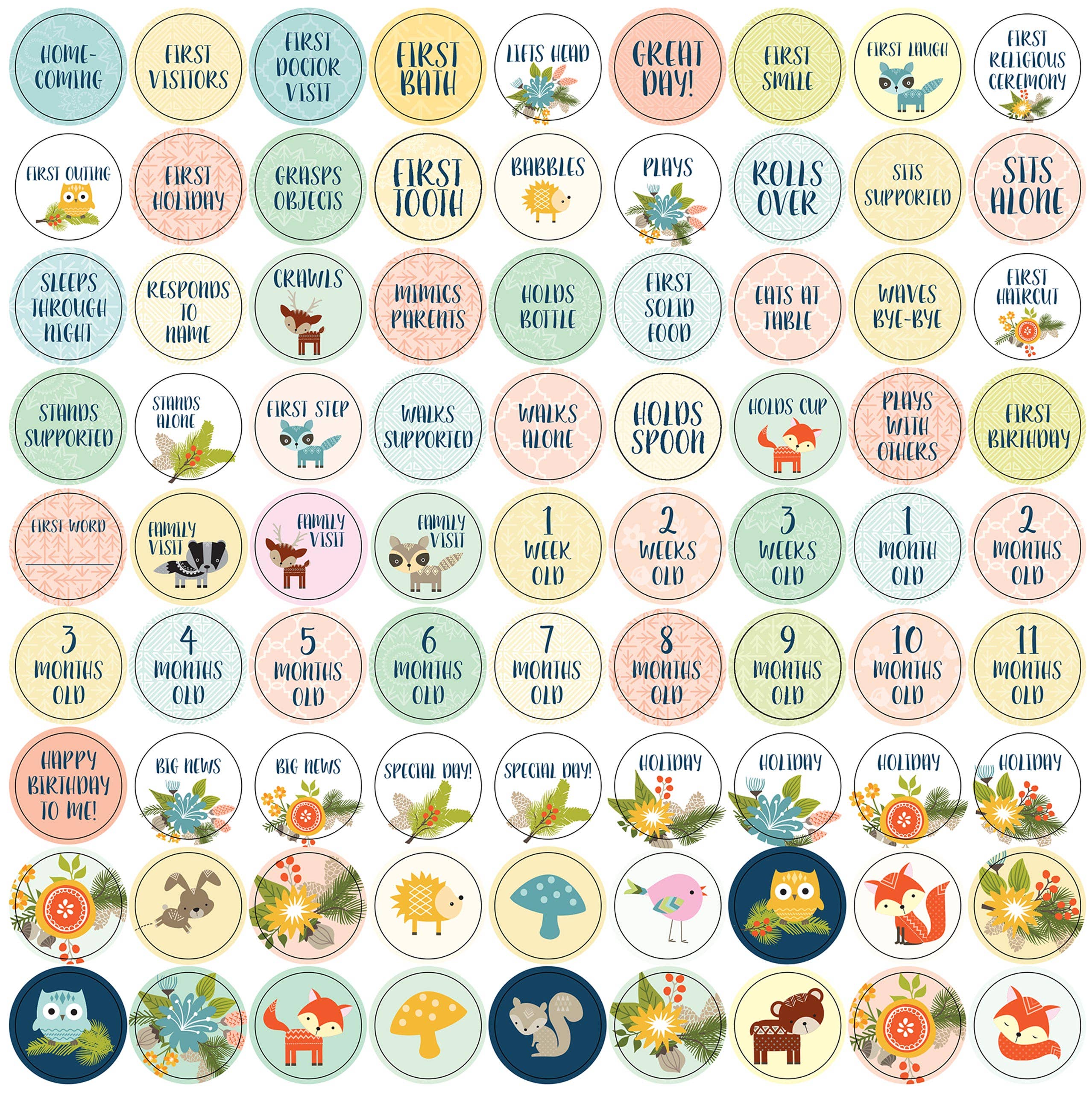 Peter Pauper Press - Wholesale Calendar - Kids & Baby - My Life as a Baby: A First-Year Calendar (Woodland Friends)3