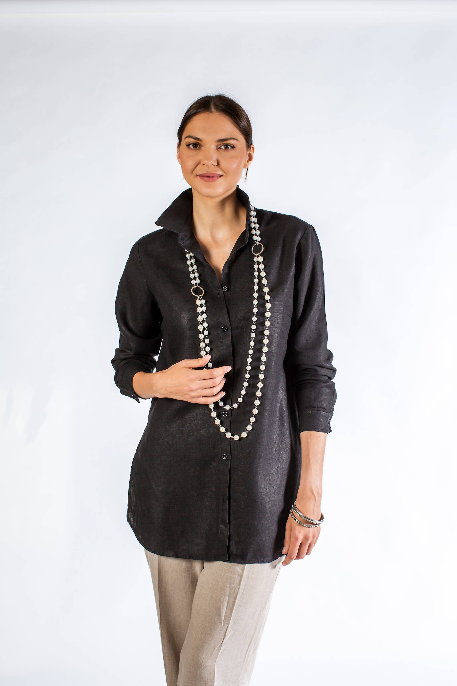 Arte Italica & Crown Linen Designs – Engroshandel Perlehalskæde – Dobbelt Strand perle halskæde1