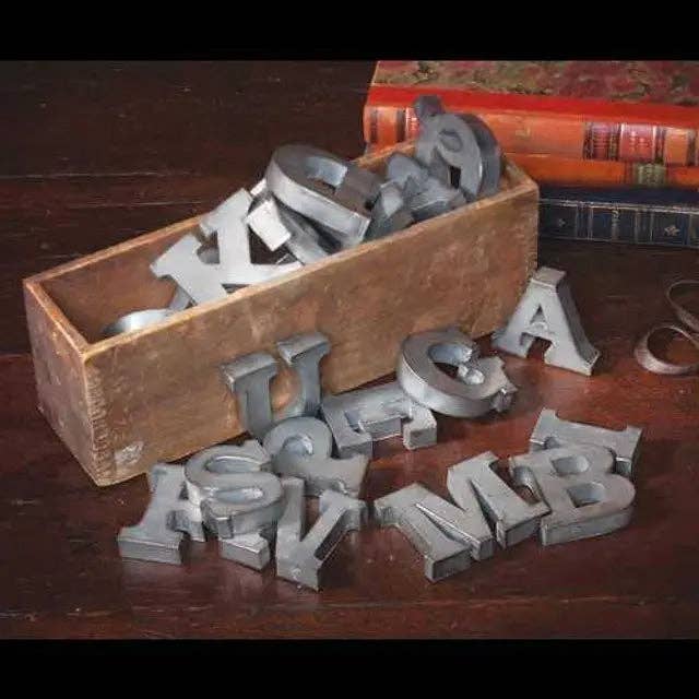 Vagabond Vintage - Wholesale Decorative Tabletop Object - Zinc Individual Letters A-Z