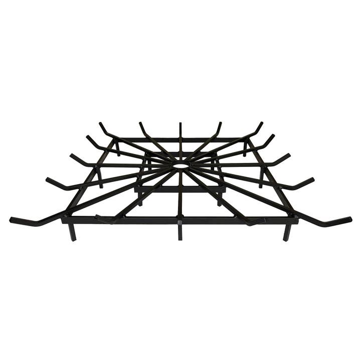 36 x 36 Inch Square Wheel Fire Pit Grate for wholesale by SteelFreak