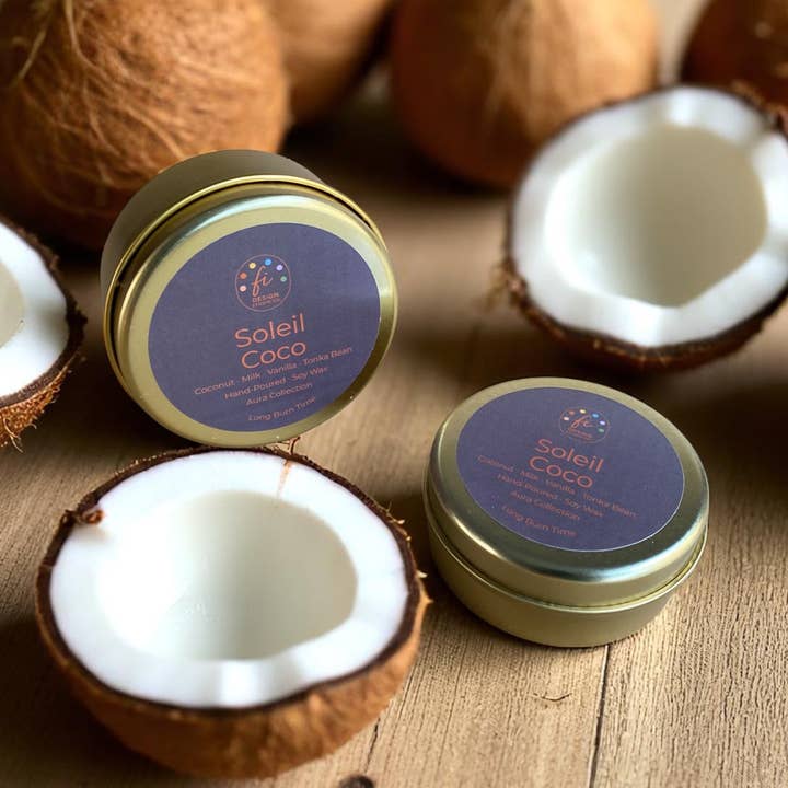 Kupkup HB. - Fi Design Studio Co. - Wholesale Jar/Filled Candle - Aura Collection | Soleil Coco Scented Soy Wax Candle4