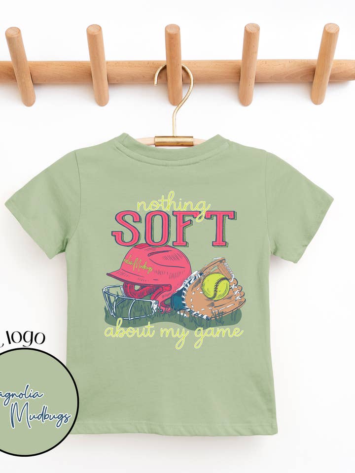 Softball Game Kids T-Shirt for wholesale by Magnolia Mudbugs