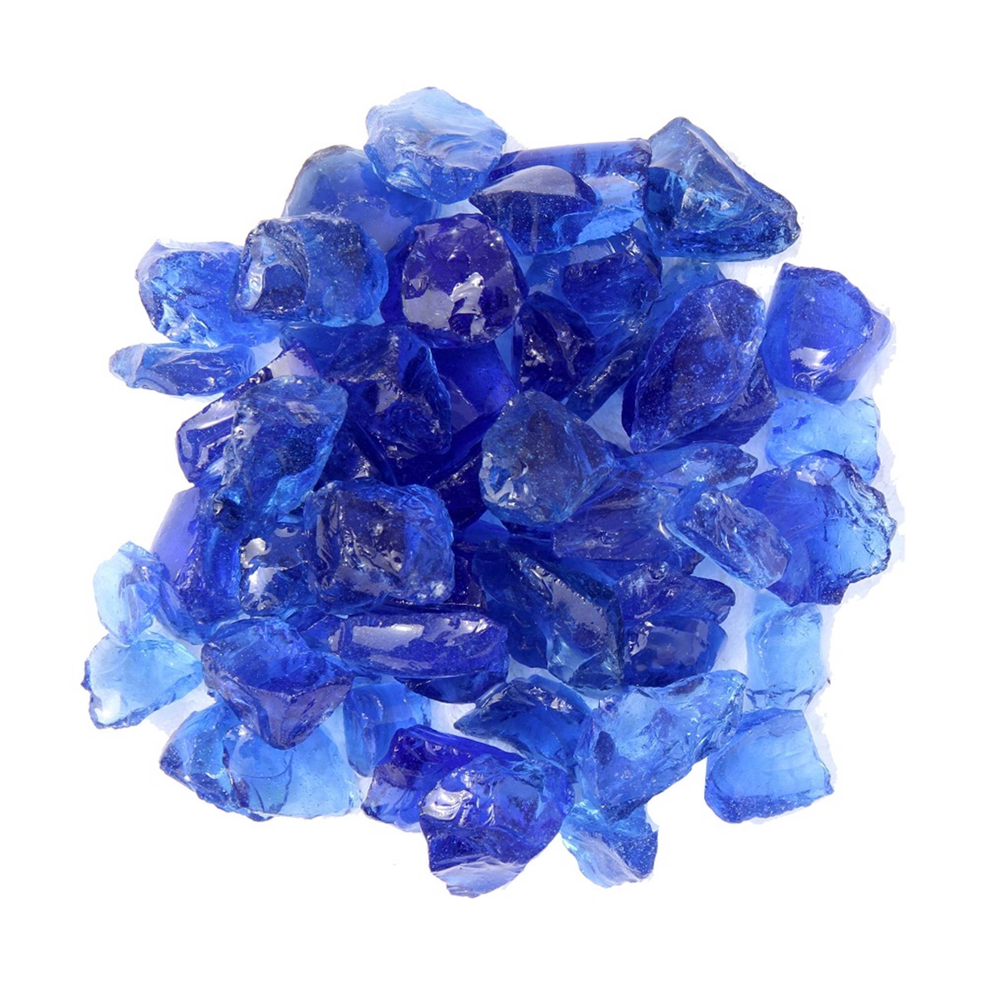 HomeRoots - Vendita all'ingrosso Bracieri - Vetro riflettente rotondo blu per focolare3