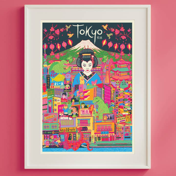 Tokyo Japan Travel Print for wholesale by Lost Plots