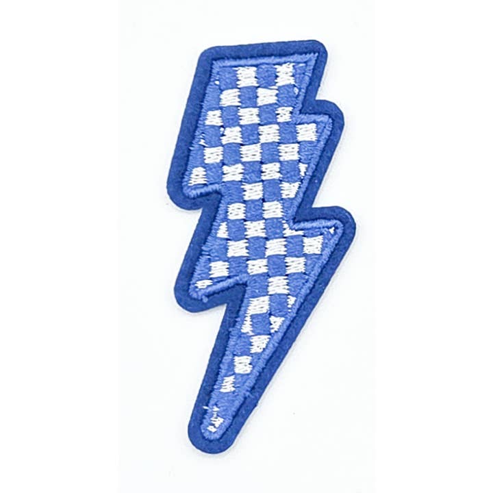 Trendy Transfers - Vendita all'ingrosso Toppe - Toppa ricamata a forma di fulmine a scacchi per CAPPELLO/TASCA10