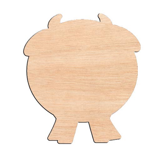 Fat Cow - Raw Wood Cutout for engroshandel hos Ortmann Woodcraft