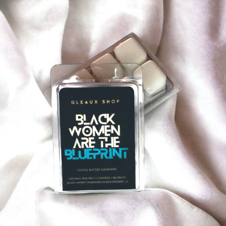 Black Women Are the Blueprint — Cocoa Butter Cashmere Scented Wax Melts for wholesale by Gleaux Shop