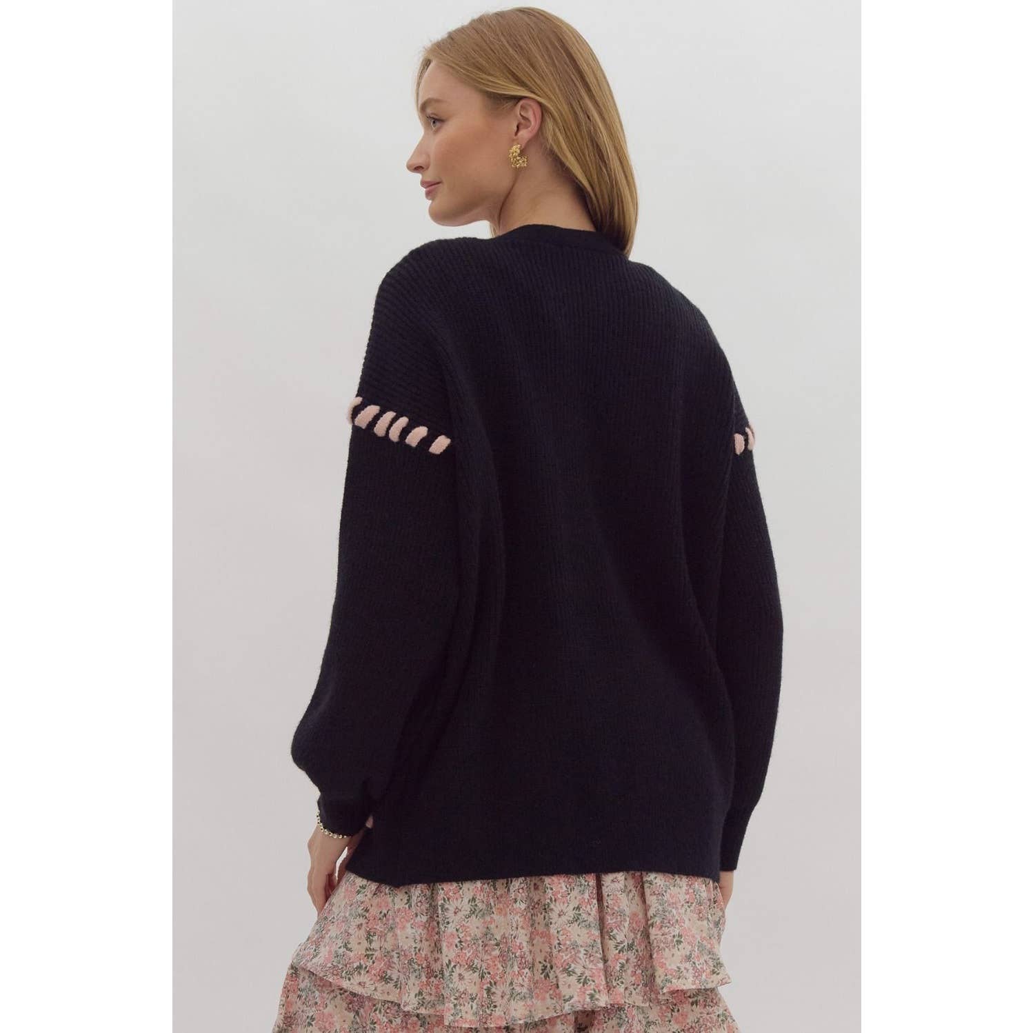 STYLE USA – wholesale Cardigan – Women’s – Ribbed drop shoulder button down cardigan3