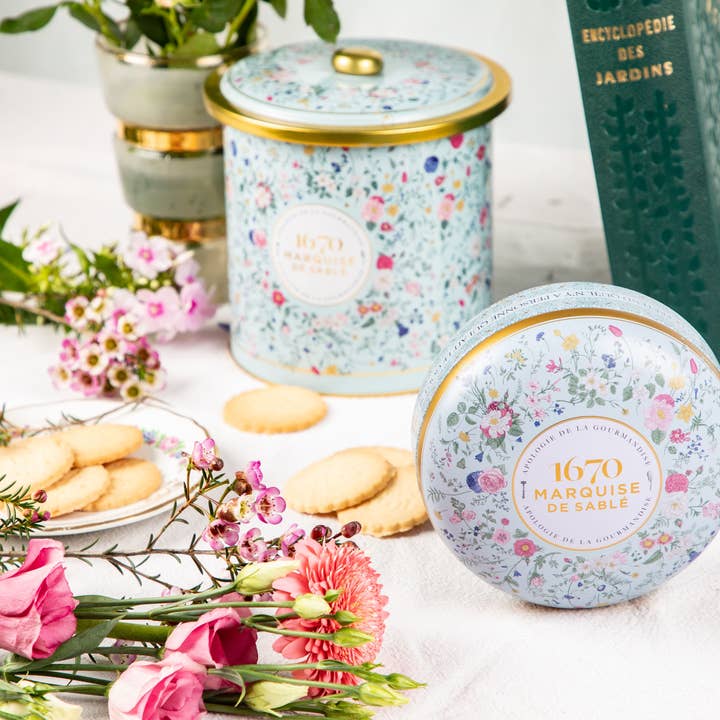 LA SABLESIENNE - Vente Biscuits - Biscuits sablés - Seau métal "Bouquet Sauvage " 250g