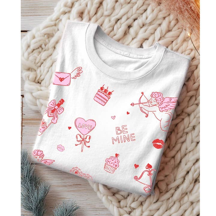 LOVE BE MINE XOXO MINERAL GRAPHIC TEE for wholesale by HRTandLUV