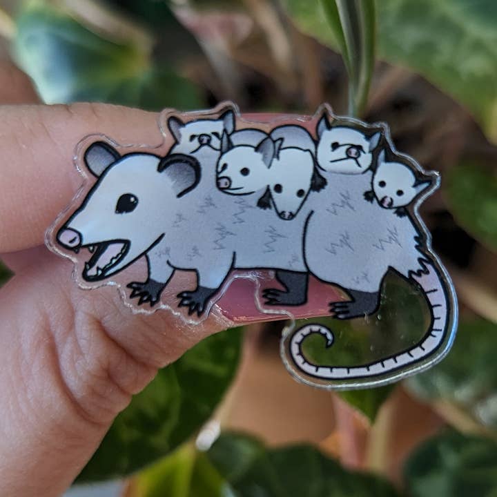 femmepossum - Wholesale Lapel Pin/Button - Possum Mama Pin0
