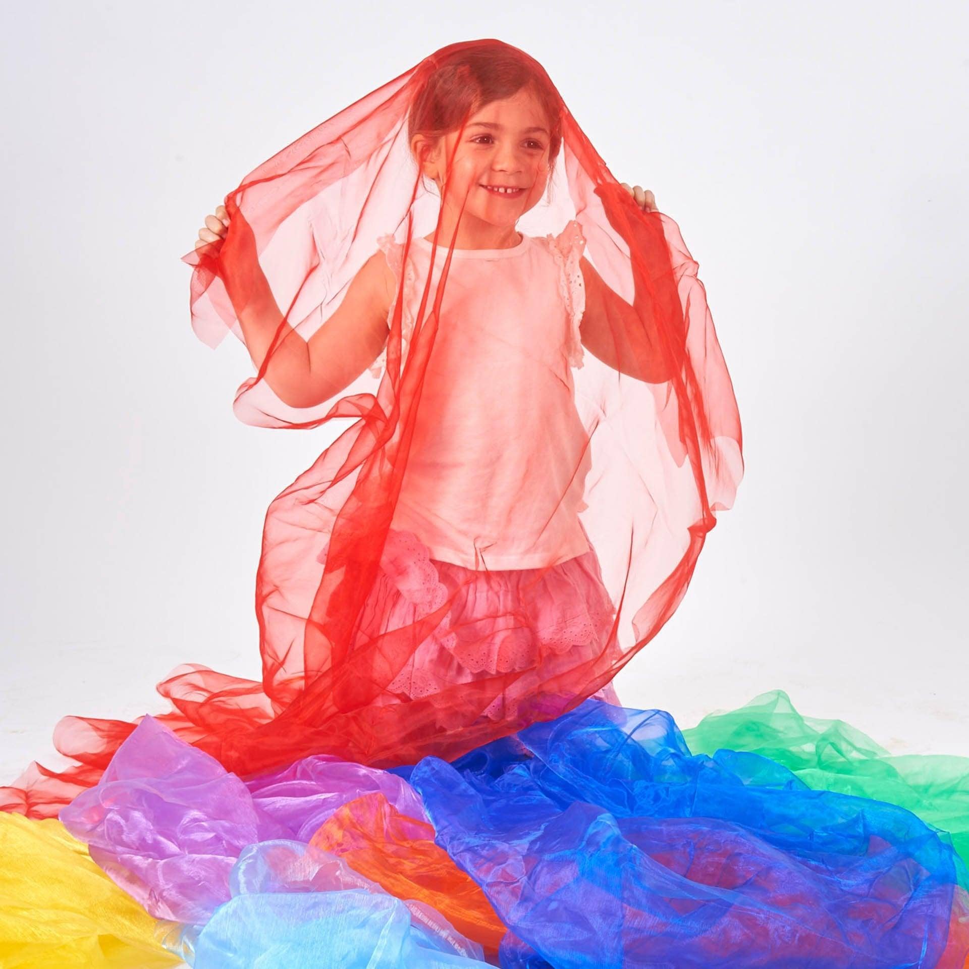 Commotion – wholesale Fabric – Rainbow Organza Fabric - Pk71