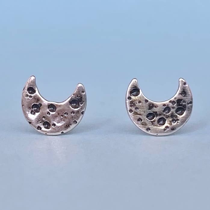 Crescent Moon Studs for wholesale by Blue and Blue