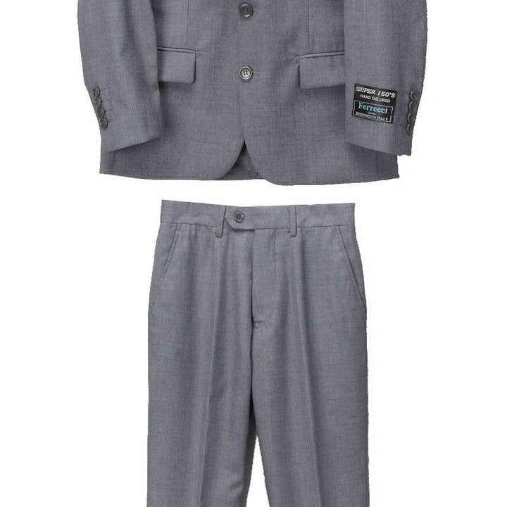 Traje gris medio premium de 2 piezas para niños para venta al por mayor de Ferrecci