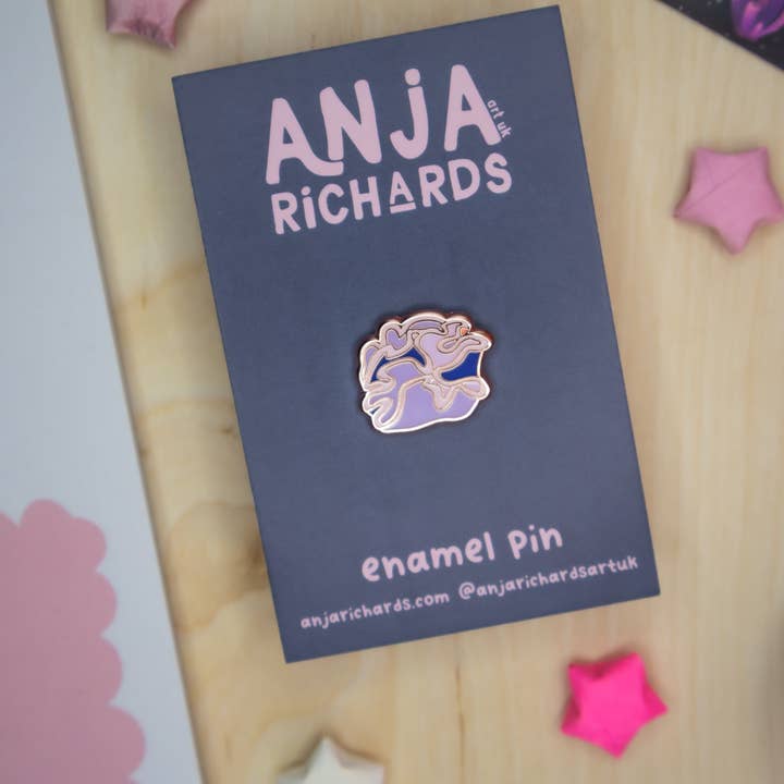 Agaricia Coral Mini Pin for wholesale by Anja Richards Art