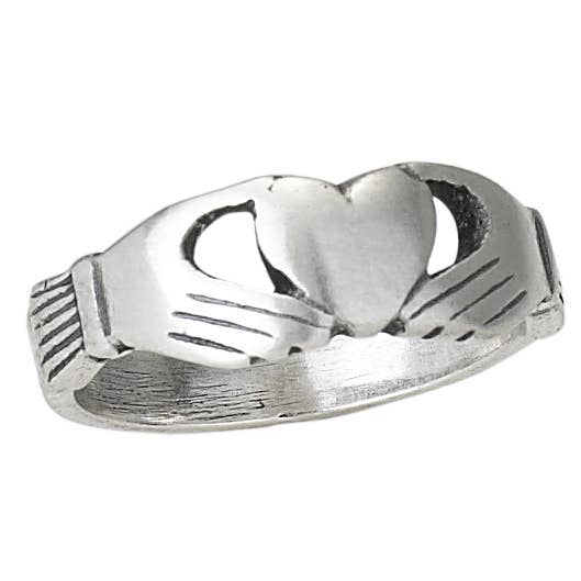 Tiger Mountain Jewelry - Wholesale Band/Stacked Ring - Sterling Silver Claddagh Ring0