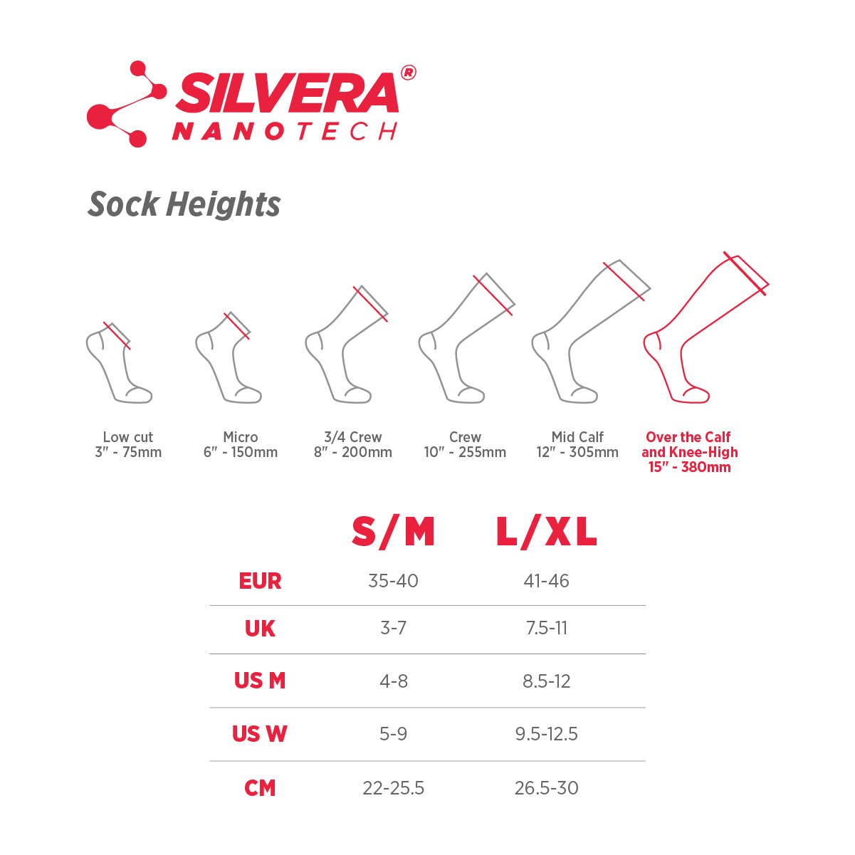 Silvera Nanotech - Vente Chaussettes – unisexe - Chaussettes de course à compression pour hommes et femmes, salle de sport de football | Enforma7