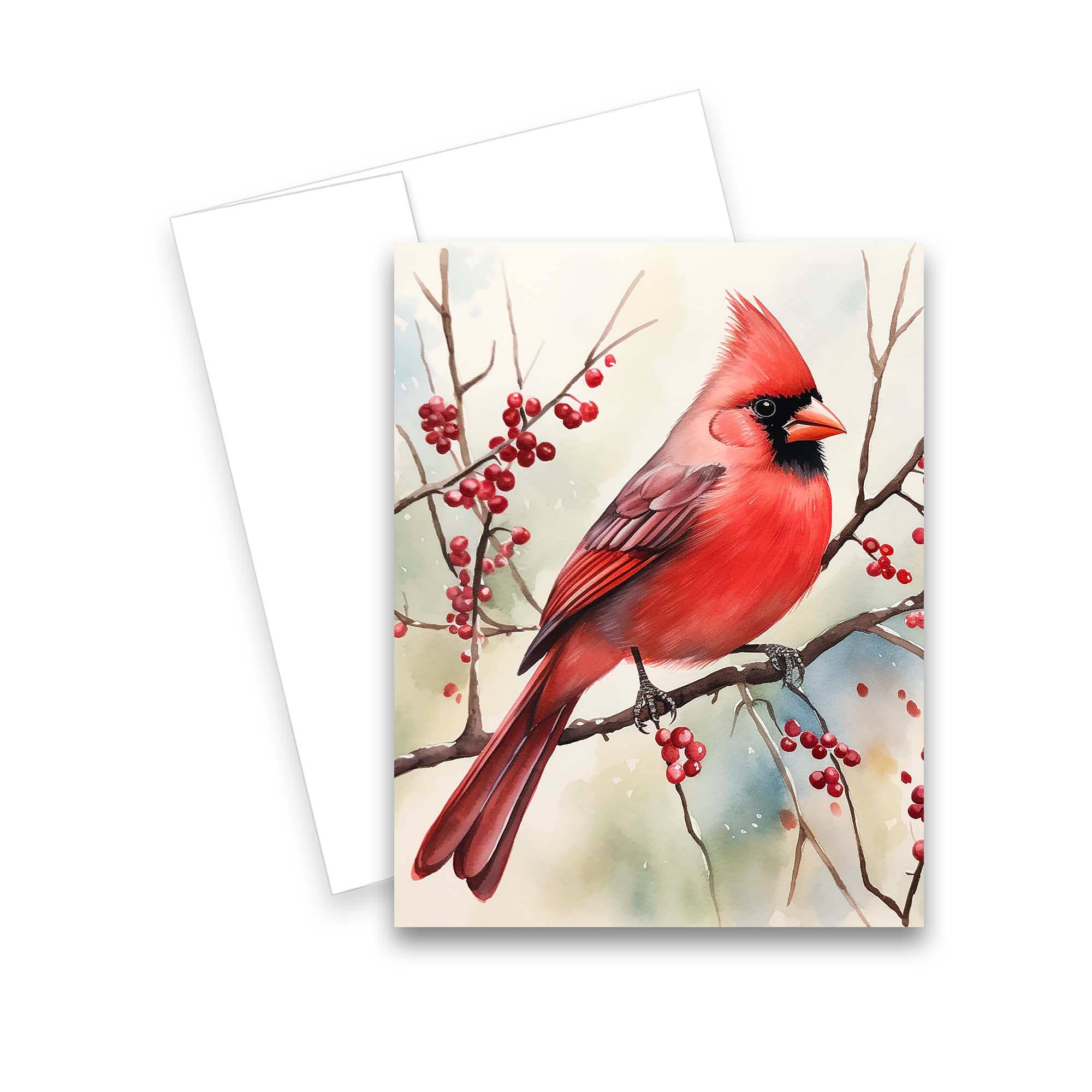 Aria Rae - Wholesale Kerstkaartje - Christmas Cardinal wenskaarten, set van 6, blanco notitiekaarten5