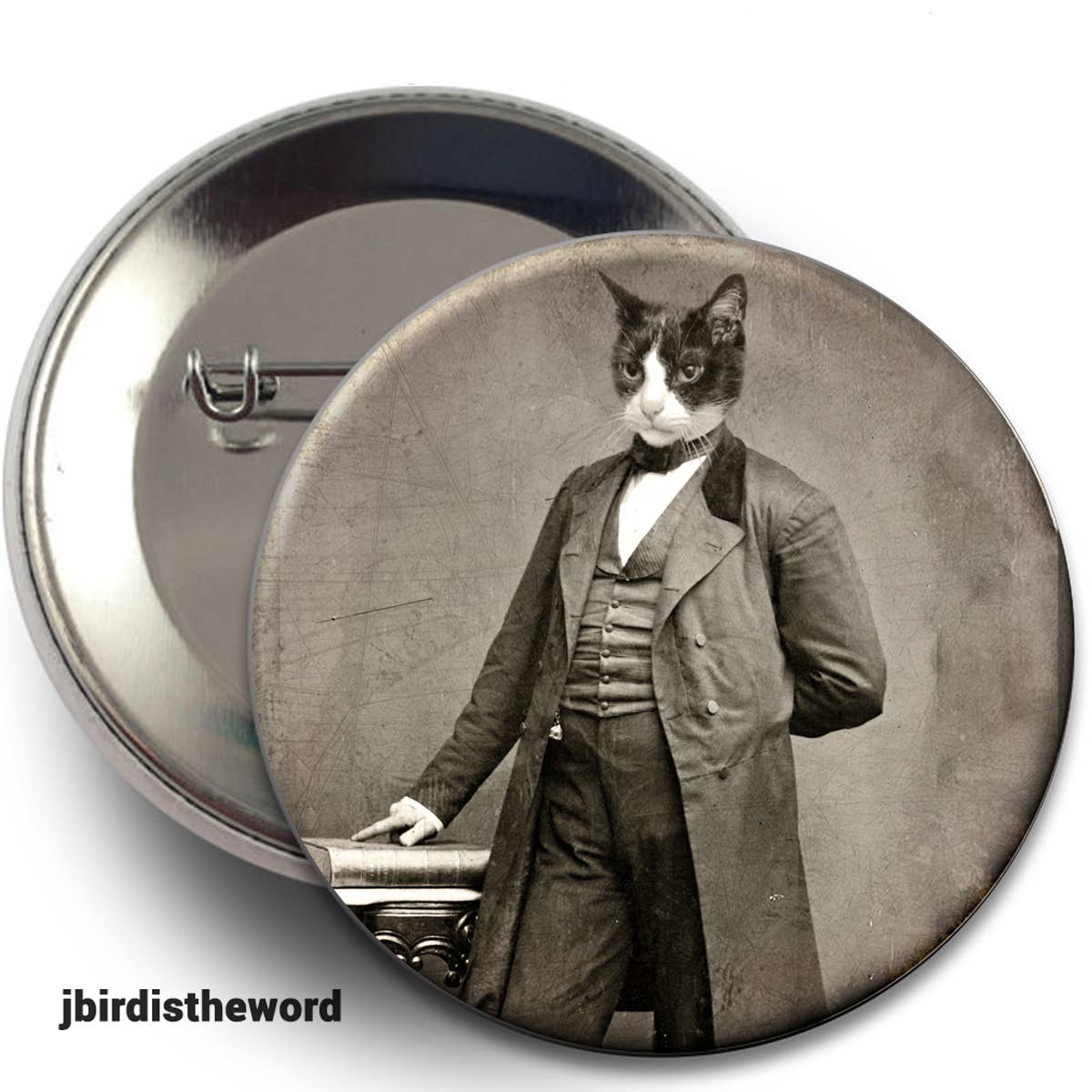 The Wild Oddisorium - Vente Épinglettes/boutons - Boutons de chat, épingles, badges, points de vente, chats drôles dans les vêtements, mignon18