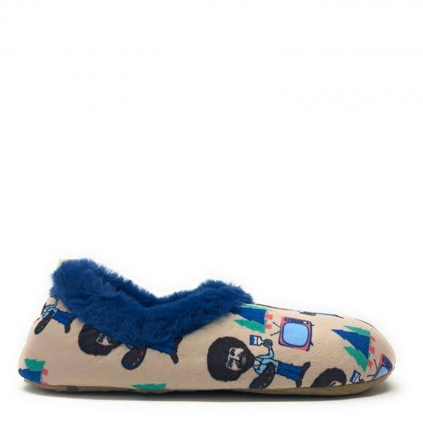 Oooh Yeah/Sock It Up/Oooh Geez Slippers – Engroshandel Slippers - Dame – Bob Ross Tv | Sjove Fluffy House hjemmesko til kvinder3