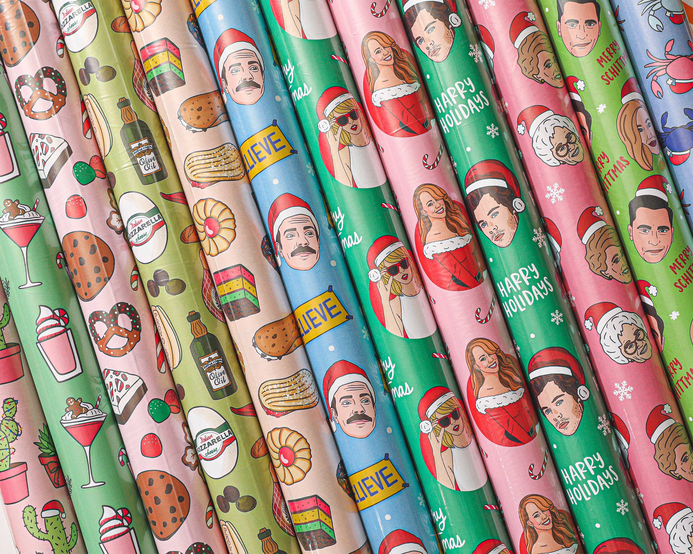 Brittany Paige - Wholesale Wrapping Paper Roll - Italian Meats & Cheeses Christmas Wrapping Paper Roll6