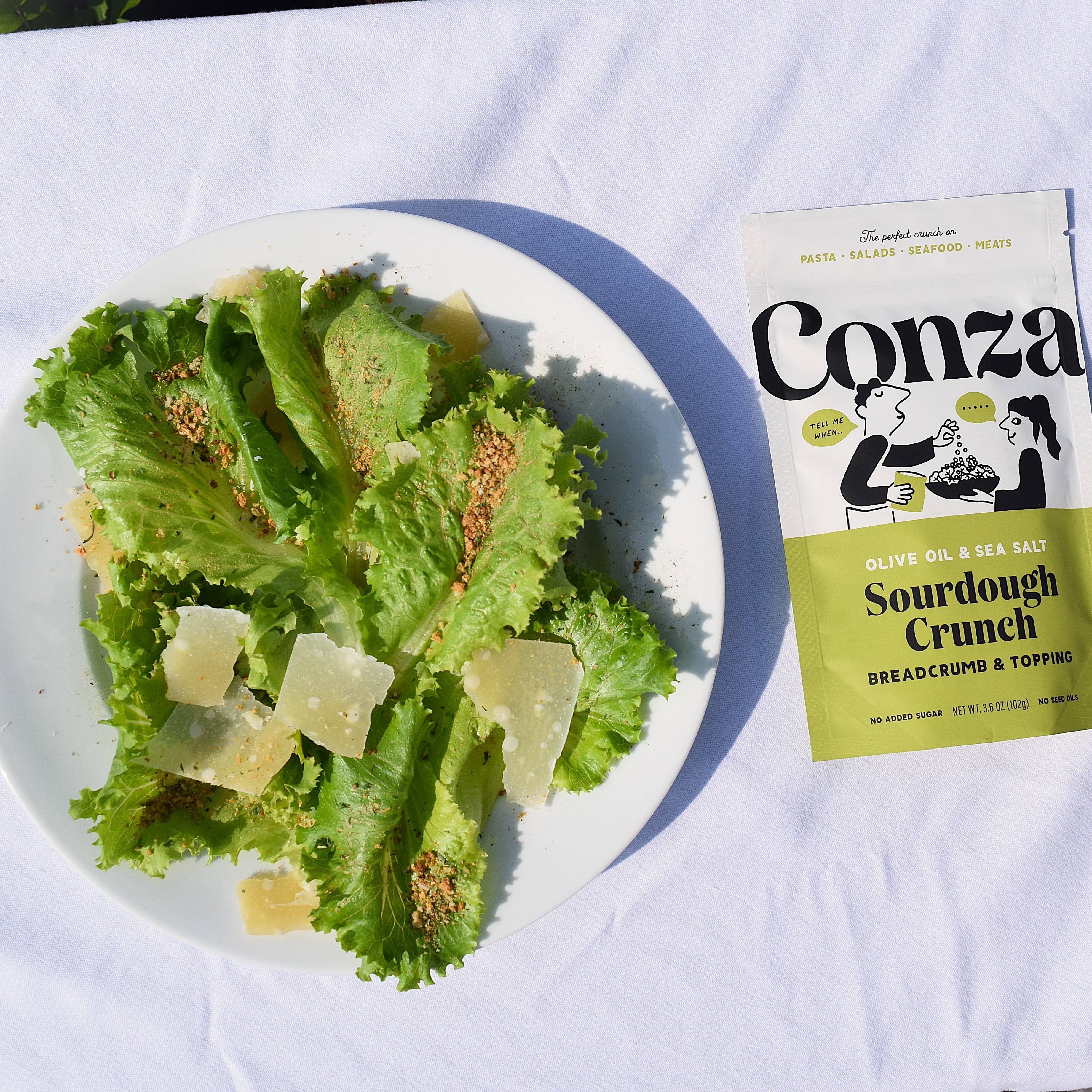 Conza Sourdough Crunch Breadcrumbs - Wholesale Broodmix - Olijfolie & zeezout – krokante zuurdesem paneermeel – 102 g2