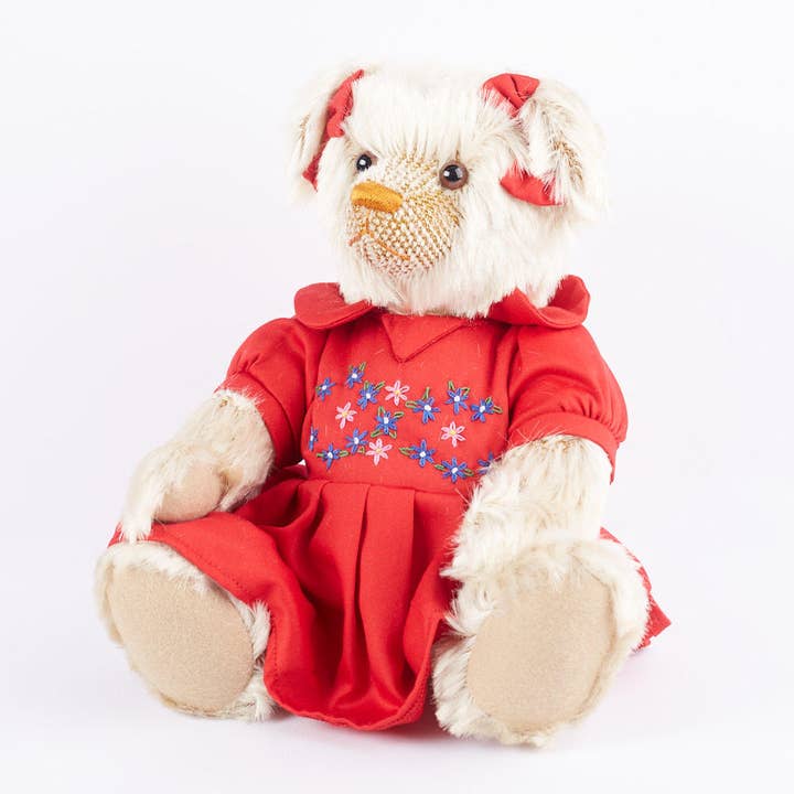Factory Direct Craft - Venta al por mayor Peluche - Niños y bebés - Oso de peluche de lana mohair Cooperstown Amanda de 11-1/2"