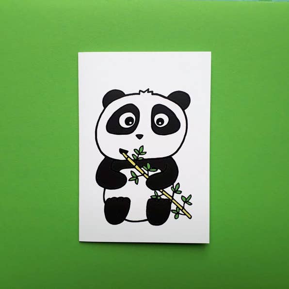 Bamboo Panda Card for wholesale by Penguin Parade